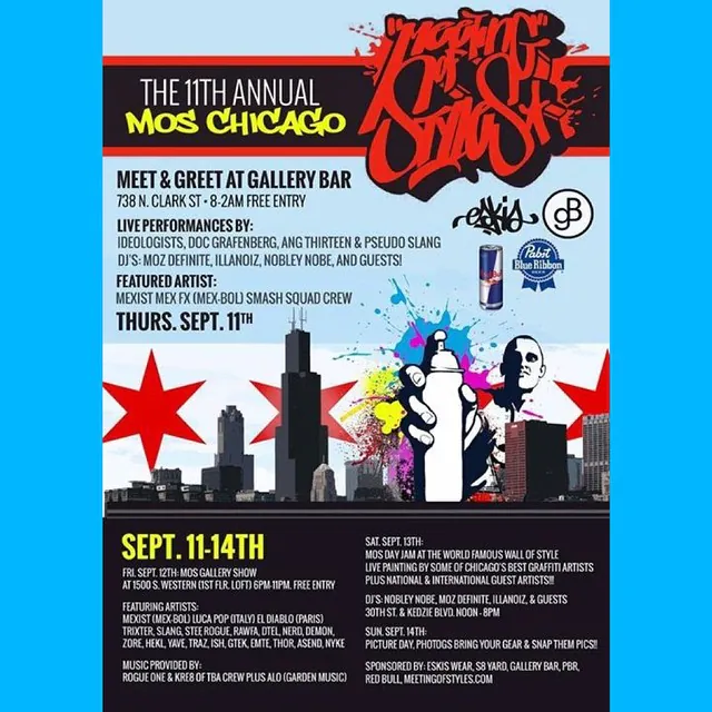 12-14 September 2014, Chicago (USA) 12 - Meeting of Styles: International Street Art & Graffiti CHI14fly - Meeting of Styles: International Street Art & Graffiti