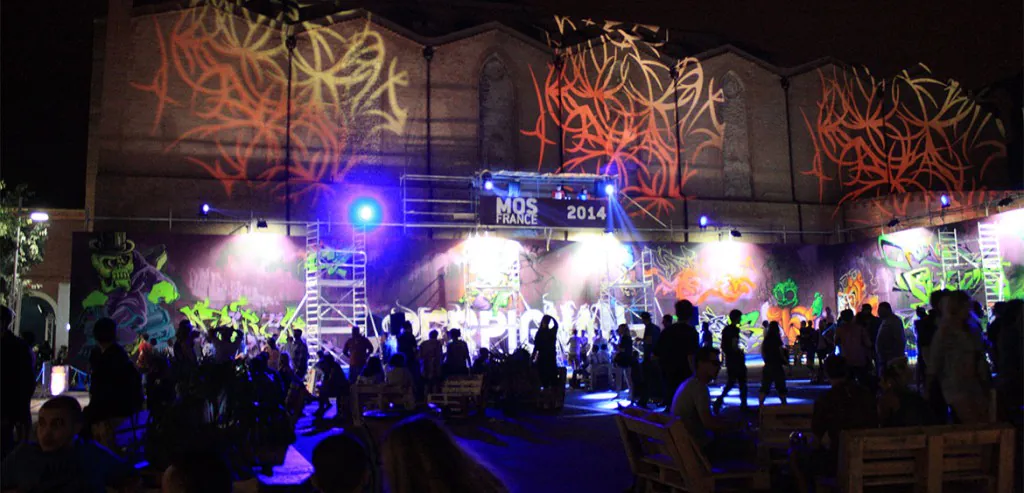 mos to night ambiance animation fresques - Meeting of Styles: International Street Art & Graffiti