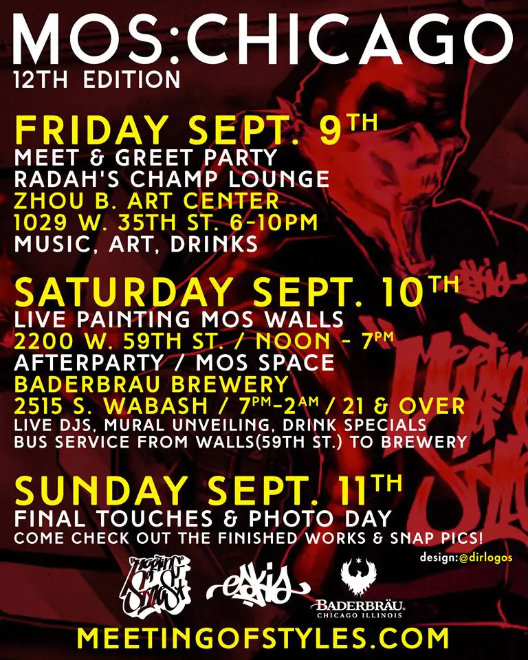 09-11 September 2016, Chicago (USA) 1 - Meeting of Styles: International Street Art & Graffiti CHI16fly - Meeting of Styles: International Street Art & Graffiti