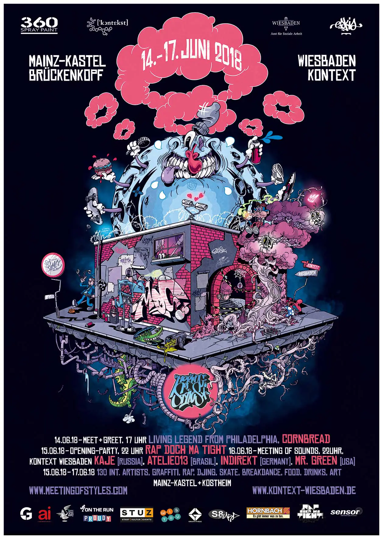 14-17 June 2018, Wiesbaden (Germany) 143 - Meeting of Styles: International Street Art & Graffiti WSB18 Plakat web - Meeting of Styles: International Street Art & Graffiti