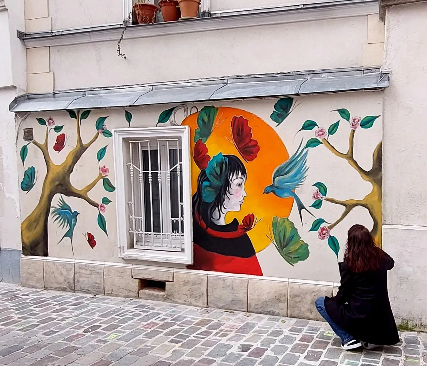 demoisellemm 3 - Meeting of Styles: International Street Art & Graffiti Mur rue des solitaires a Paris Demoiselle hirondelle mur de 6mx250m