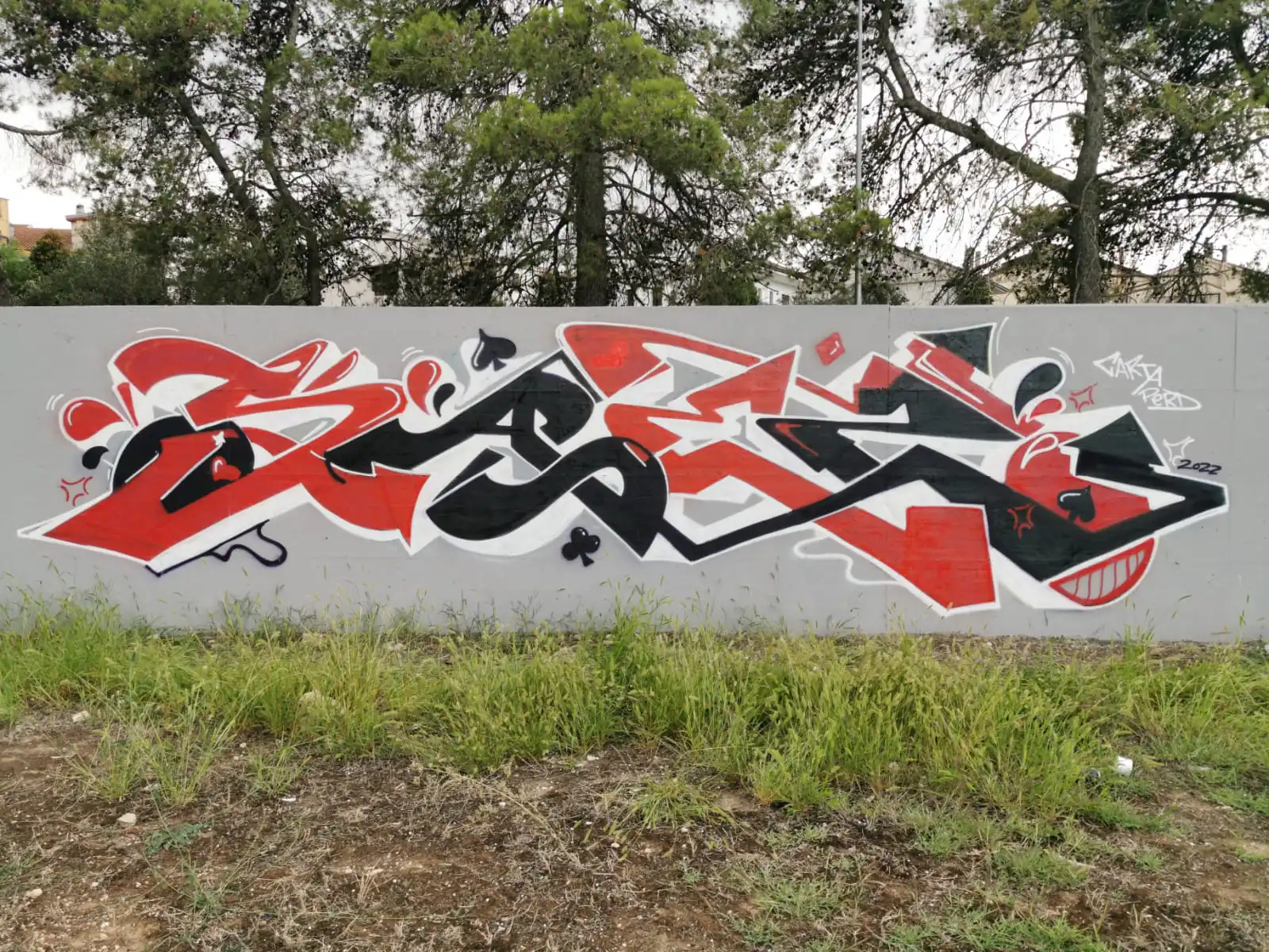 Red black white Cards