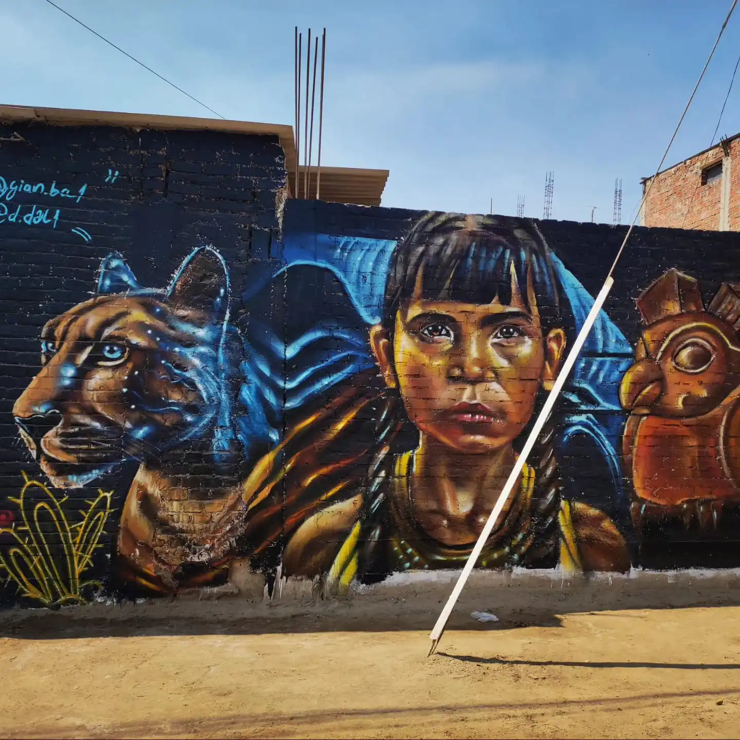 Mural “Guardines de la huaca Mochica” Mural “Guardines de la huaca Mochica”