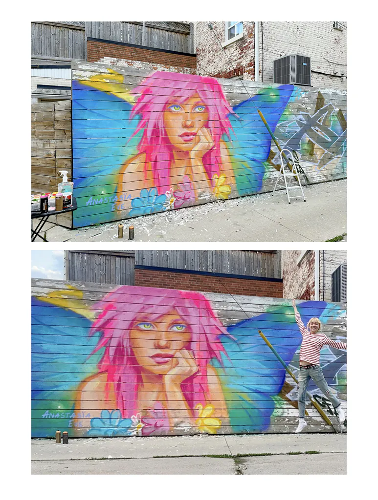 Moody Fairy fence mural Moody Fairy fence mural