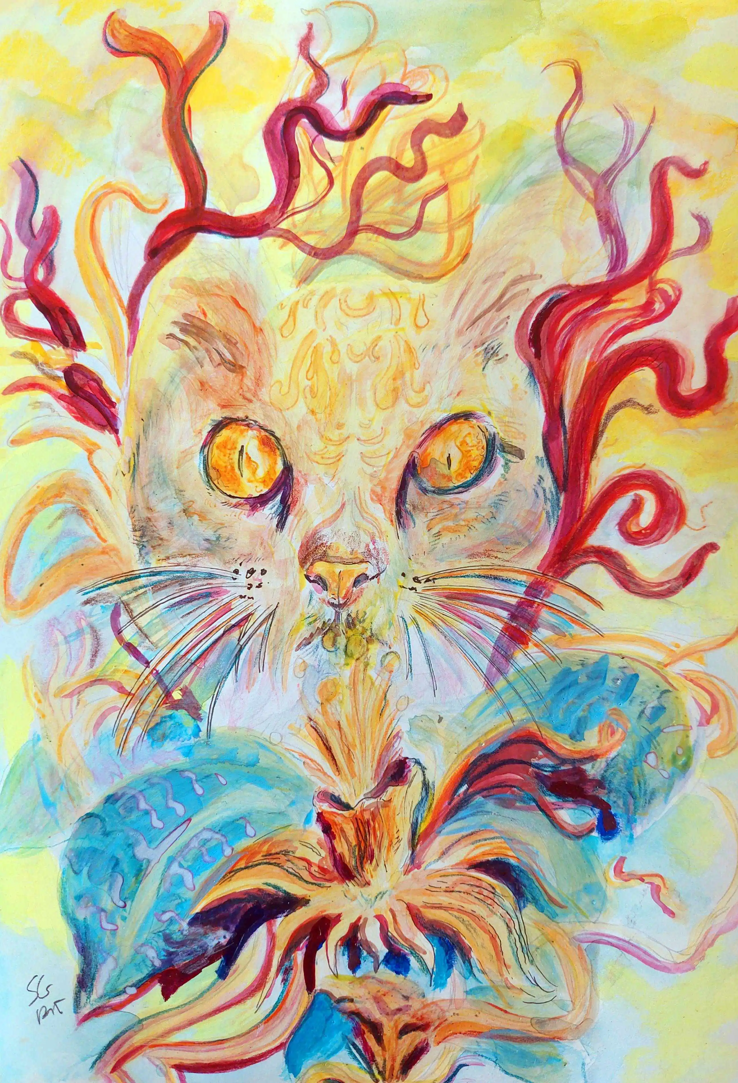 Sareth Gavage Art 2 - Meeting of Styles: International Street Art & Graffiti Benevolant Cat