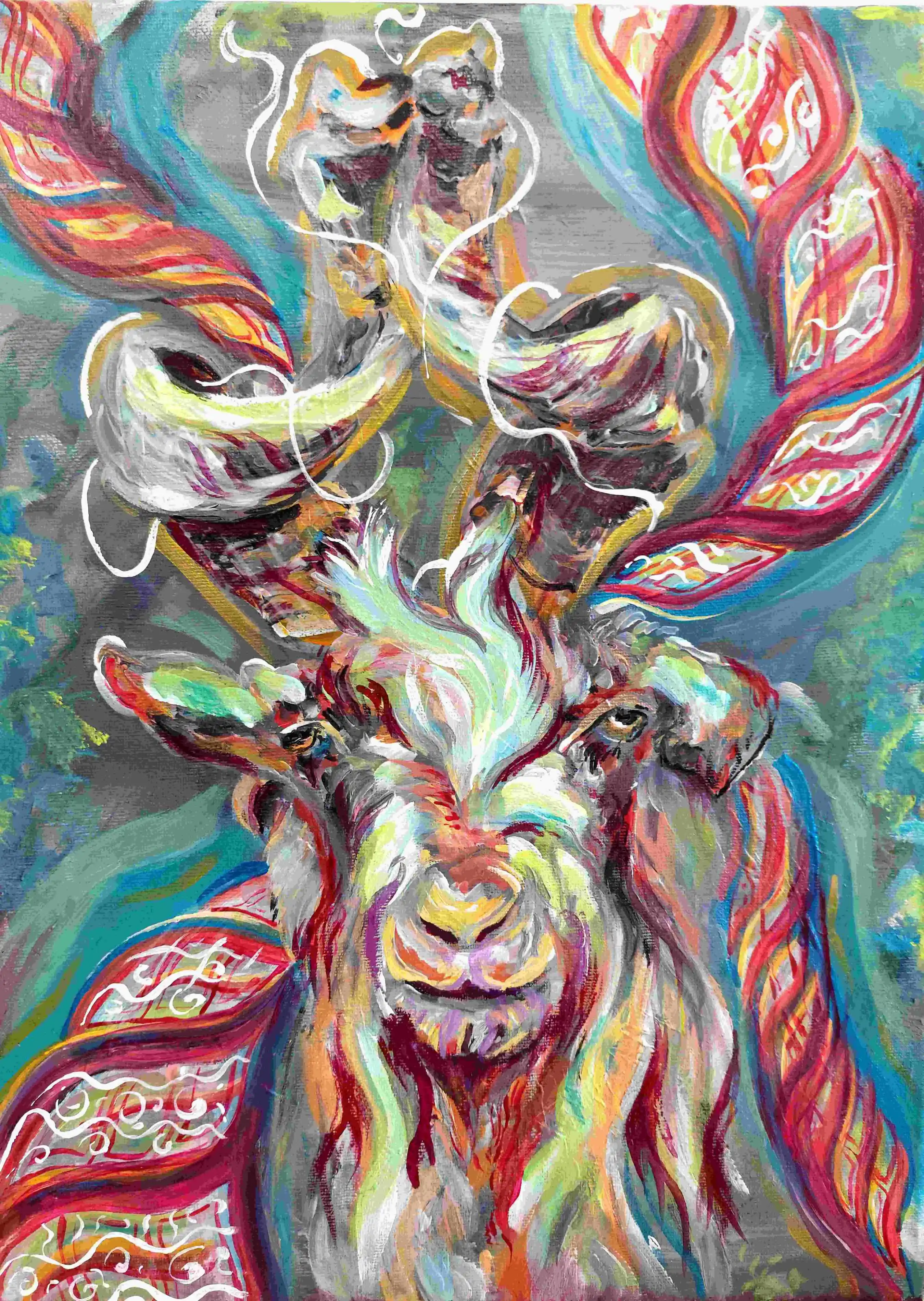 Sareth Gavage Art 3 - Meeting of Styles: International Street Art & Graffiti Cosmic Goat