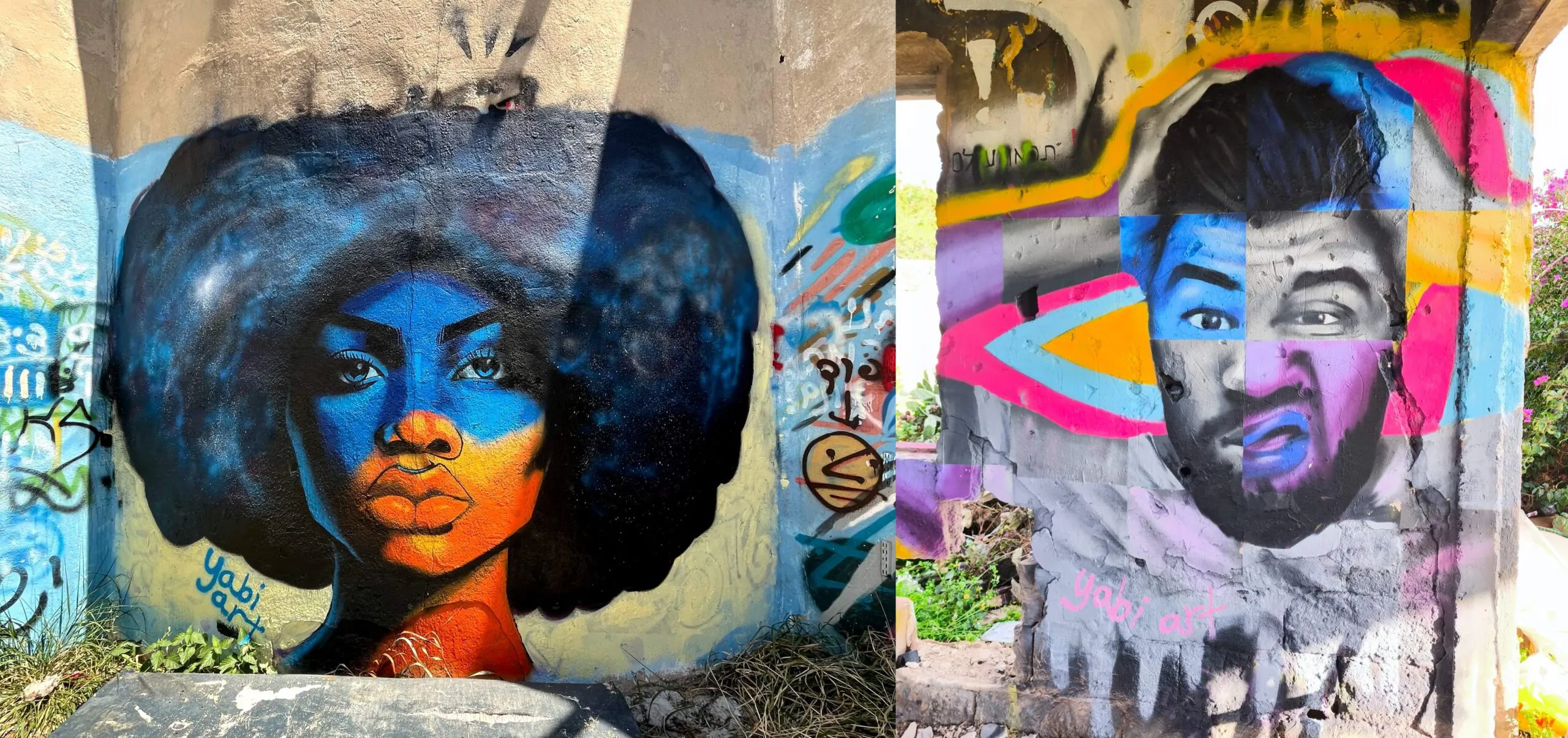 murals side by side 1mb scaled - Meeting of Styles: International Street Art & Graffiti