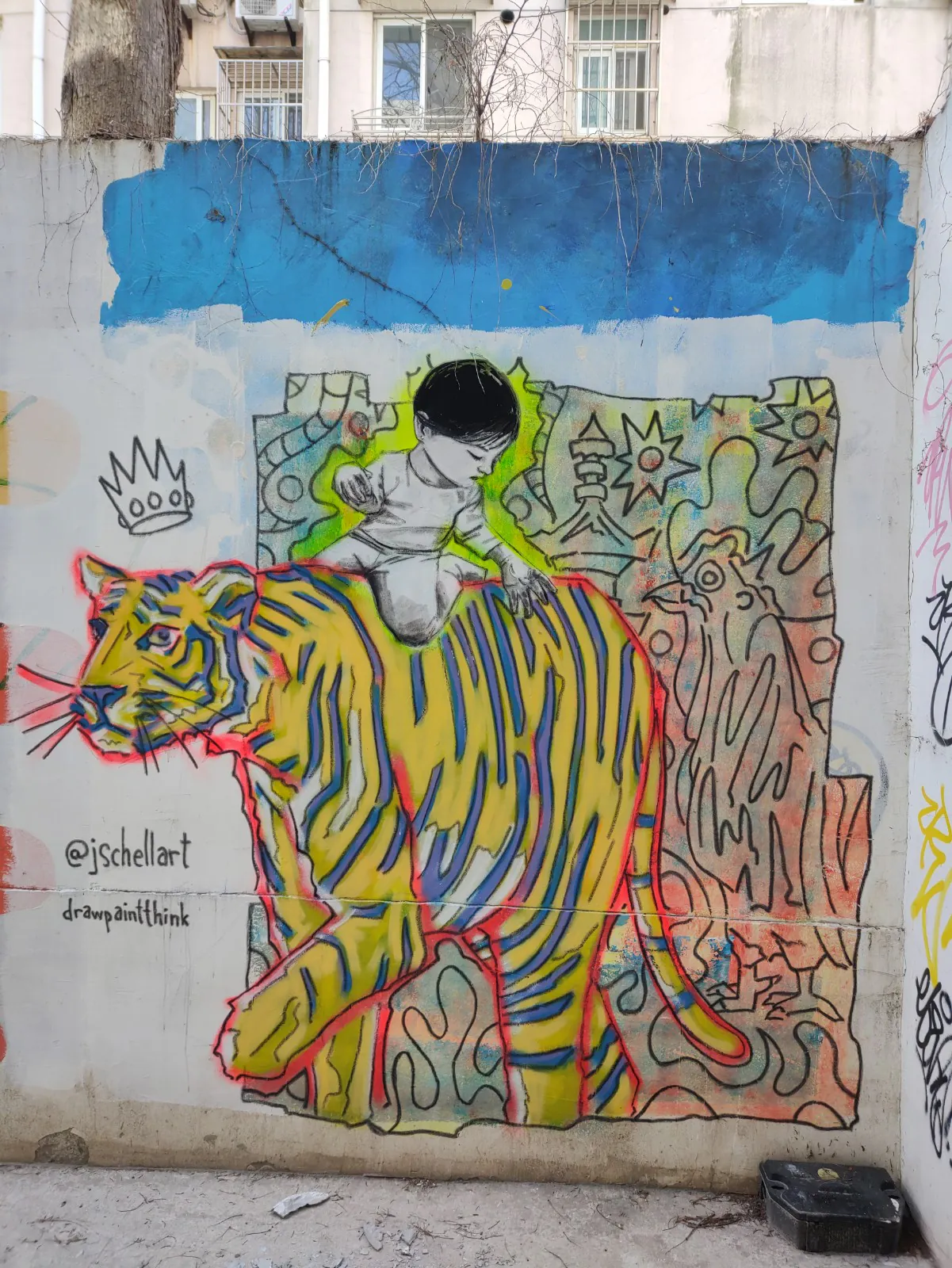 Jason Schell 4 - Meeting of Styles: International Street Art & Graffiti jasonschell girlonatiger