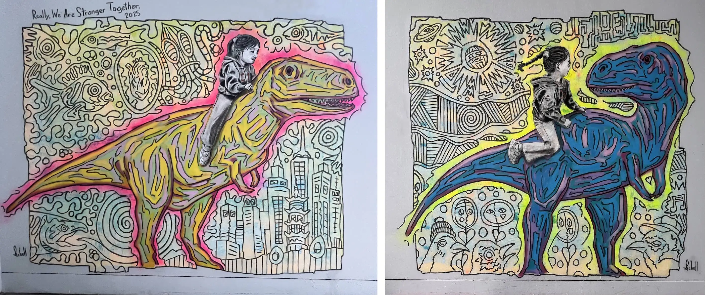 Jason Schell 2 - Meeting of Styles: International Street Art & Graffiti jasonschell reallywerestongertogether 2025 2.2x5.2m